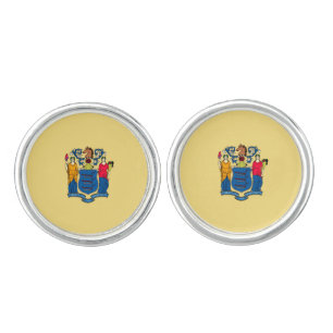 New Jersey State Flag Design Cufflinks