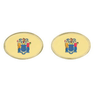 New Jersey State Flag Design Cufflinks