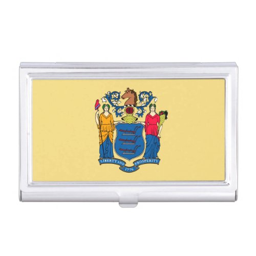 New Jersey State Flag Design Decor Business Card Case
