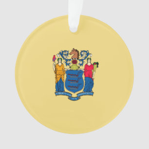 New Jersey State Flag Design Decor Ornament