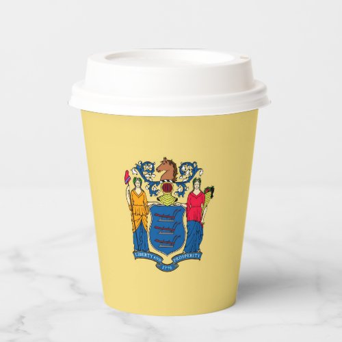 New Jersey State Flag Design Decor Paper Cups