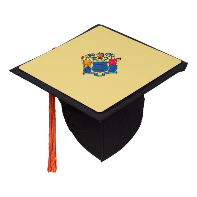 New Jersey State Flag Design Graduation Cap Topper (Angled)