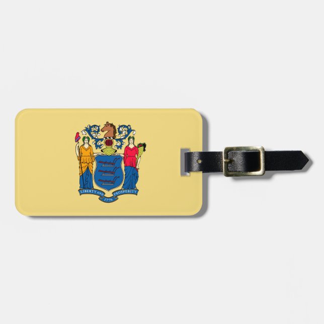 New Jersey State Flag Design Luggage Tag (Front Horizontal)