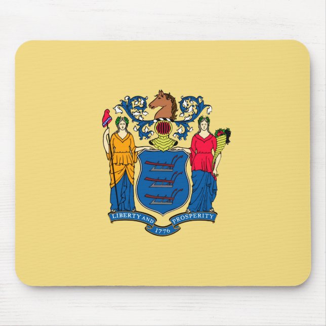 New Jersey State Flag Design Mouse Pad (Front)