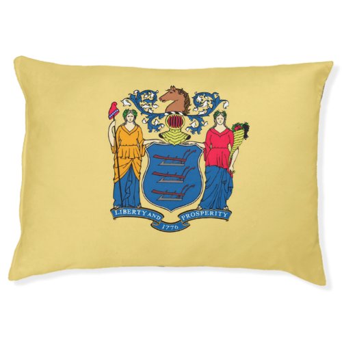 New Jersey State Flag Design Pet Bed