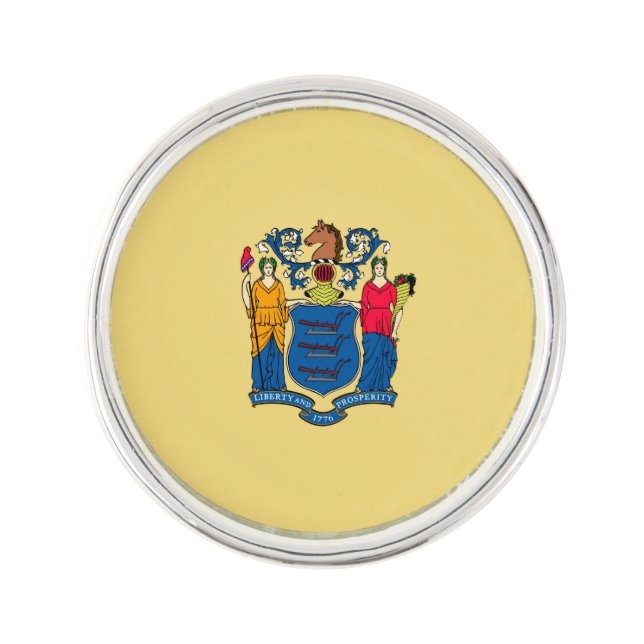 New Jersey State Flag Design Pin (Front)
