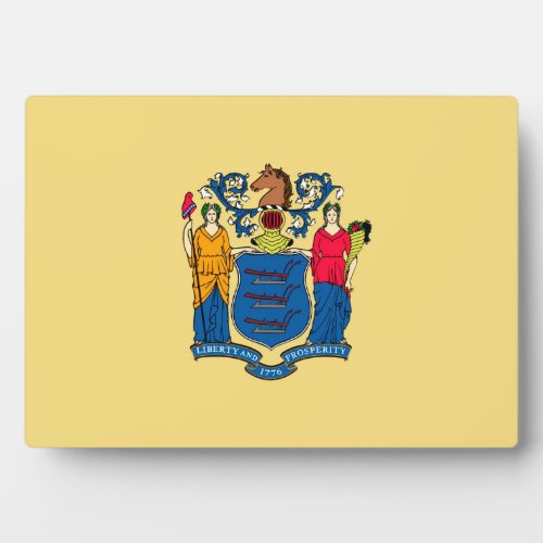 New Jersey State Flag Design Plaque