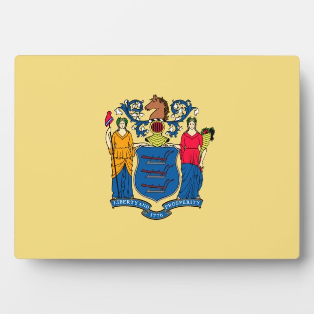 New Jersey State Flag Design Plaque (Front)