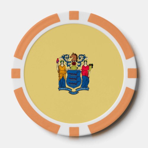 New Jersey State Flag Design Poker Chips