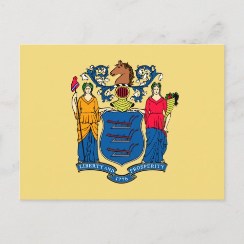 New Jersey State Flag Design Postcard