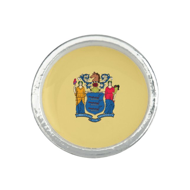 New Jersey State Flag Design Ring (Front)