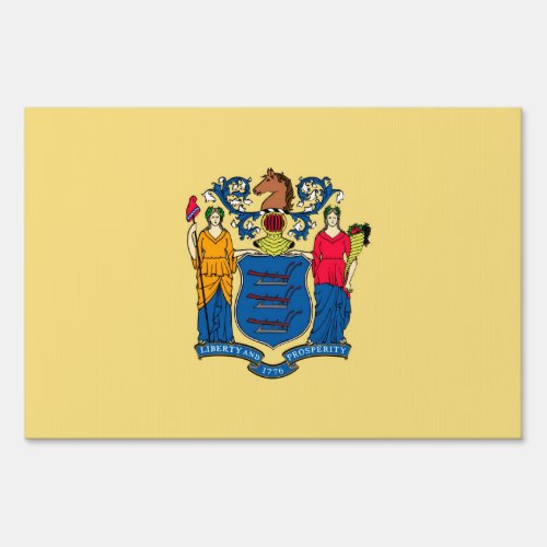 New Jersey State Flag Design Sign