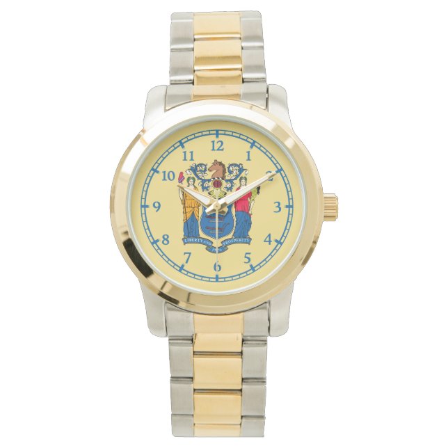 New Jersey State Flag Dial Design Watch (Front)