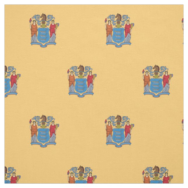 New Jersey State Flag Fabric (Swatch)