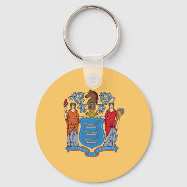 New Jersey State Flag Keychain (Front)