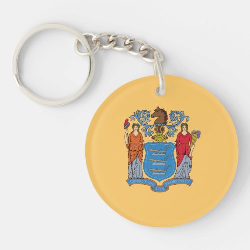 New Jersey State Flag Keychain