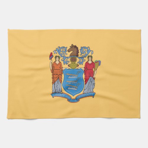 New Jersey State Flag Kitchen Towel