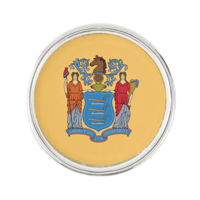 New Jersey State Flag Lapel Pin (Front)