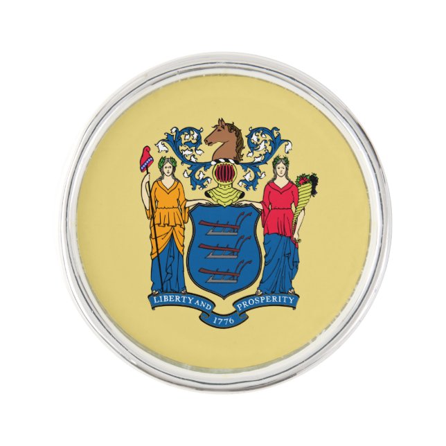 New Jersey State Flag Lapel Pin (Front)