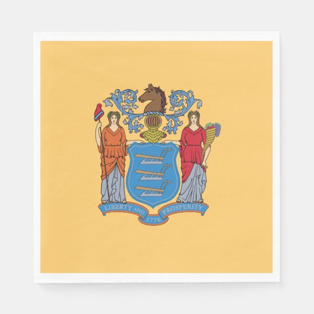 New Jersey State Flag Napkins (Front)