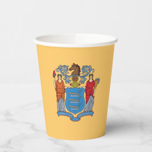 New Jersey State Flag Paper Cups