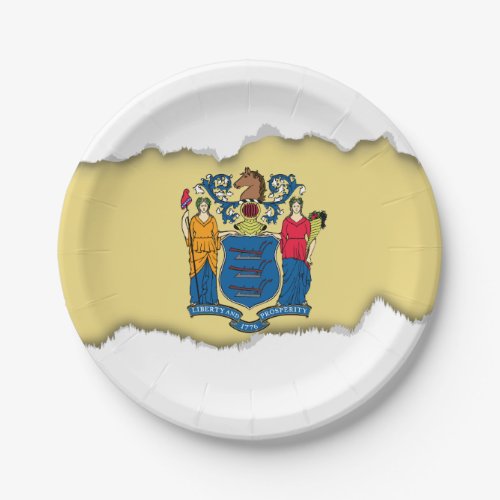 New Jersey State Flag Paper Plates