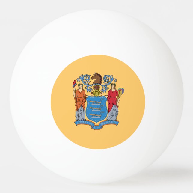 New Jersey State Flag Ping Pong Ball (Front)