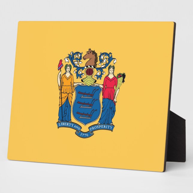 New Jersey State Flag Plaque (Side)