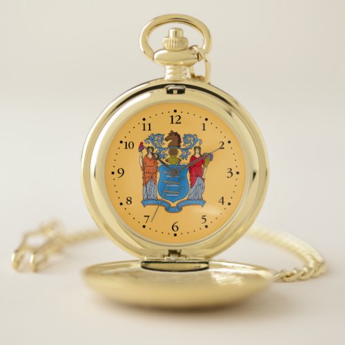 New Jersey State Flag Pocket Watch