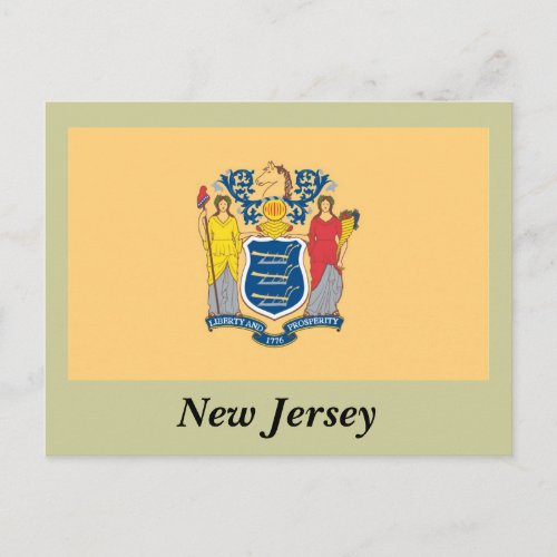 New Jersey State Flag Postcard