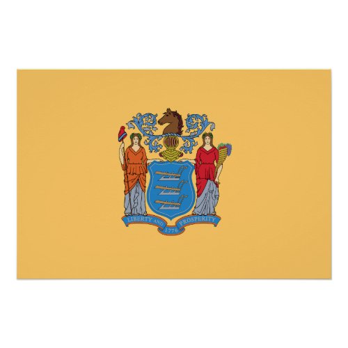 New Jersey State Flag Poster