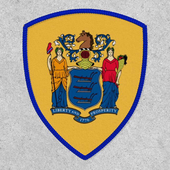 New Jersey State Flag Shield Patch (Front)
