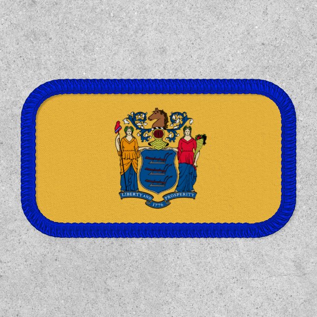 New Jersey State Flag Small Patch (Front)