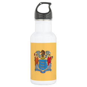 New Jersey State Flag Stainless Steel Water Bottle