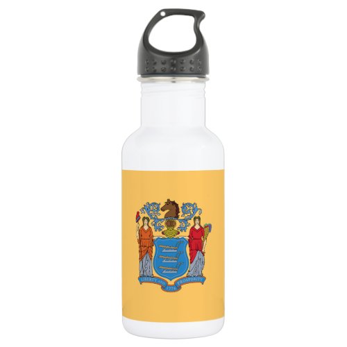 New Jersey State Flag Stainless Steel Water Bottle