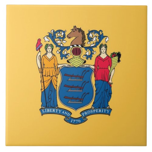 New Jersey State Flag Tile