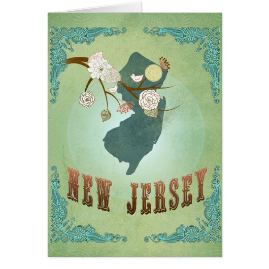 New Jersey State Map – Green Cards (Front)