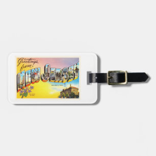 New Jersey State NJ Old Vintage Travel Postcard- Luggage Tag