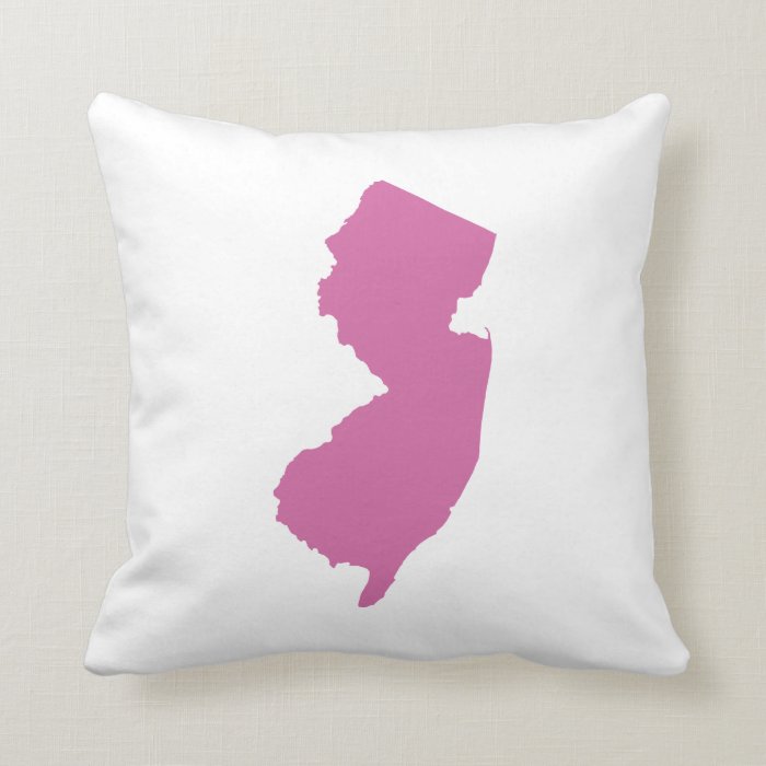 New Jersey State Outline Pillow