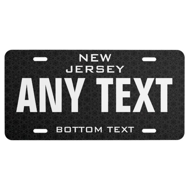 NEW JERSEY State Personalized Auto License Plate (Front)