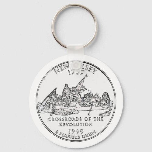 New Jersey State Quarter Keychain