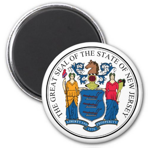 New Jersey state seal america republic symbol flag Magnet