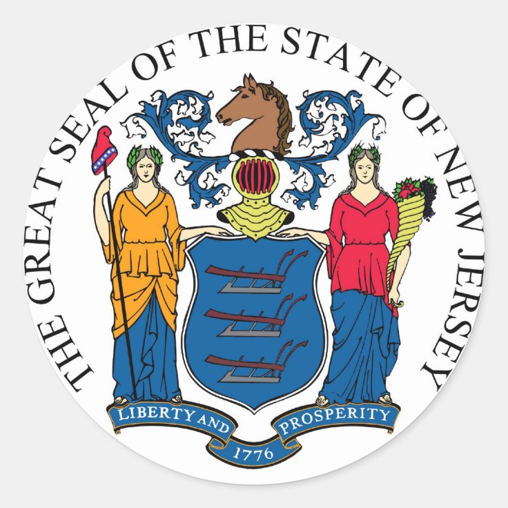 New Jersey State Seal and Motto | Zazzle