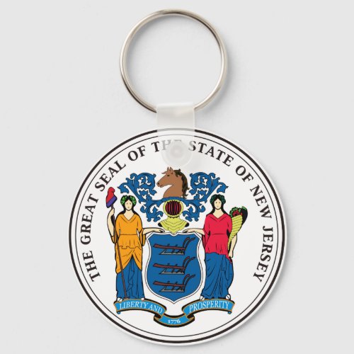 New Jersey State Seal Keychain