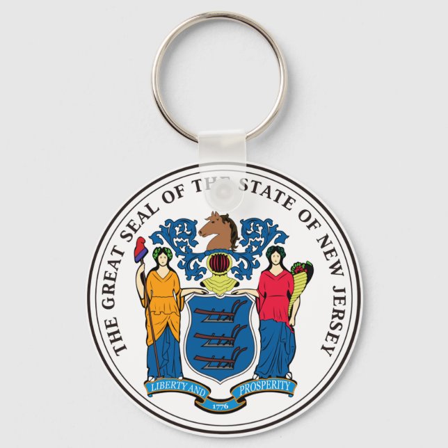 New Jersey State Seal Keychain (Front)