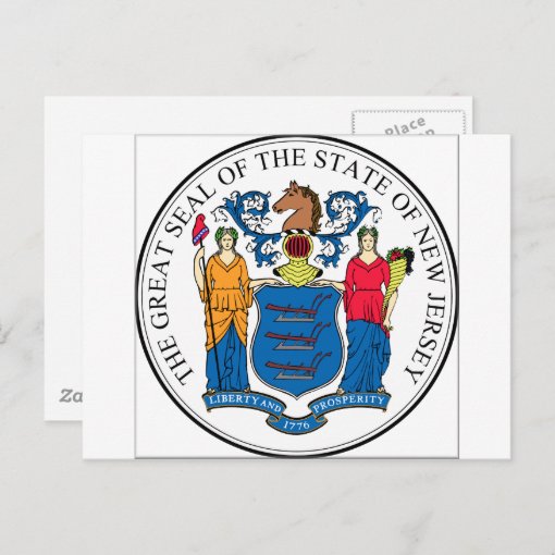 New Jersey State Seal Postcard | Zazzle