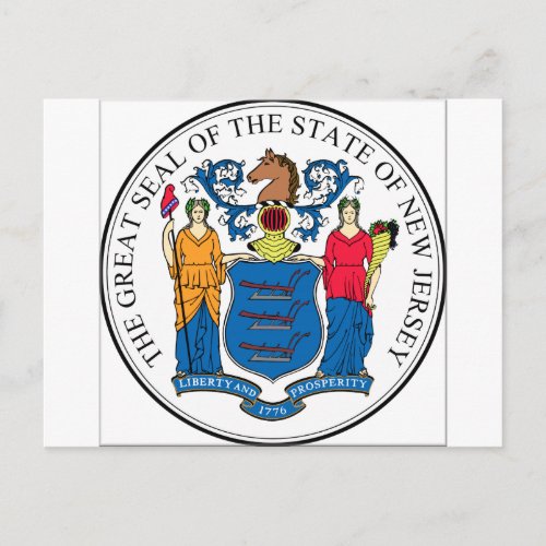 New Jersey State Seal Postcard