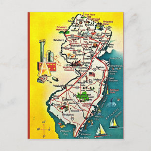 New Jersey State Vintage Postcard
