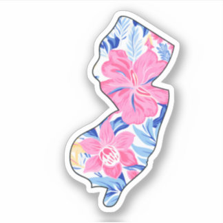 New Jersey - Summer Sticker - Lilly Inspired