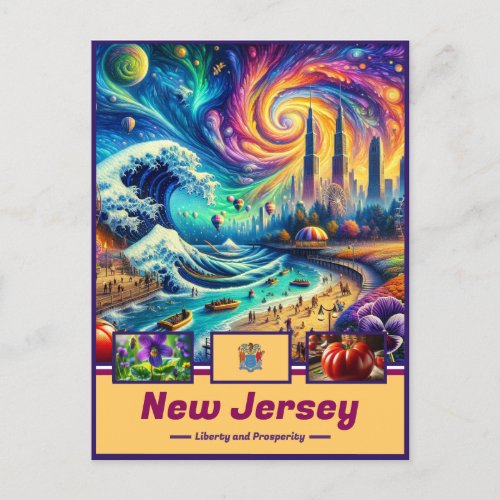 New Jersey Tapestry Coastal  Cultural Postcard